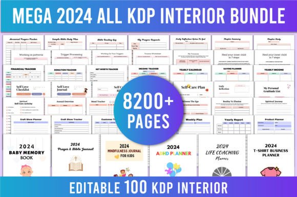 Maximize Productivity with the Mega 2024 All KDP Interior Bundle for Canva