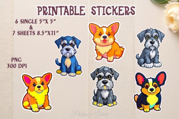 Mini Schnauzer Corgi Dog Breed Sticker: A Versatile Tool for Creative Expression and Practical Use