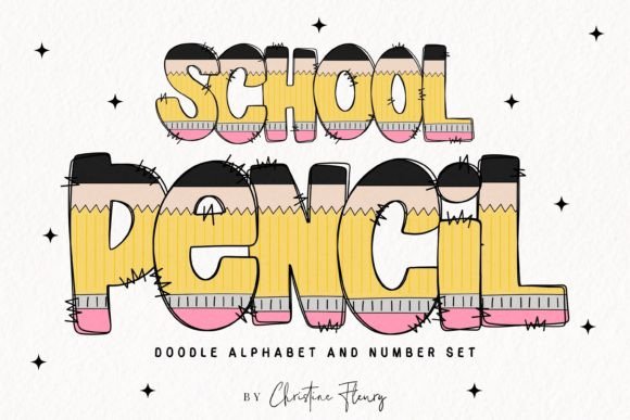 Pencil Doodle School Font