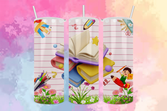 School Vibes, 20oz Kids Tumbler Wrap PNG: A Creative Tool for Educators and Design Enthusiasts