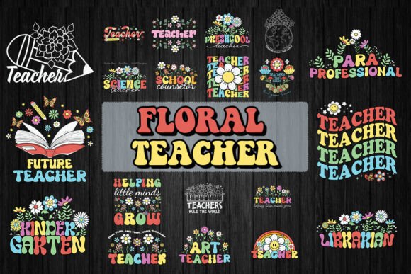Teacher Floral SVG Bundle